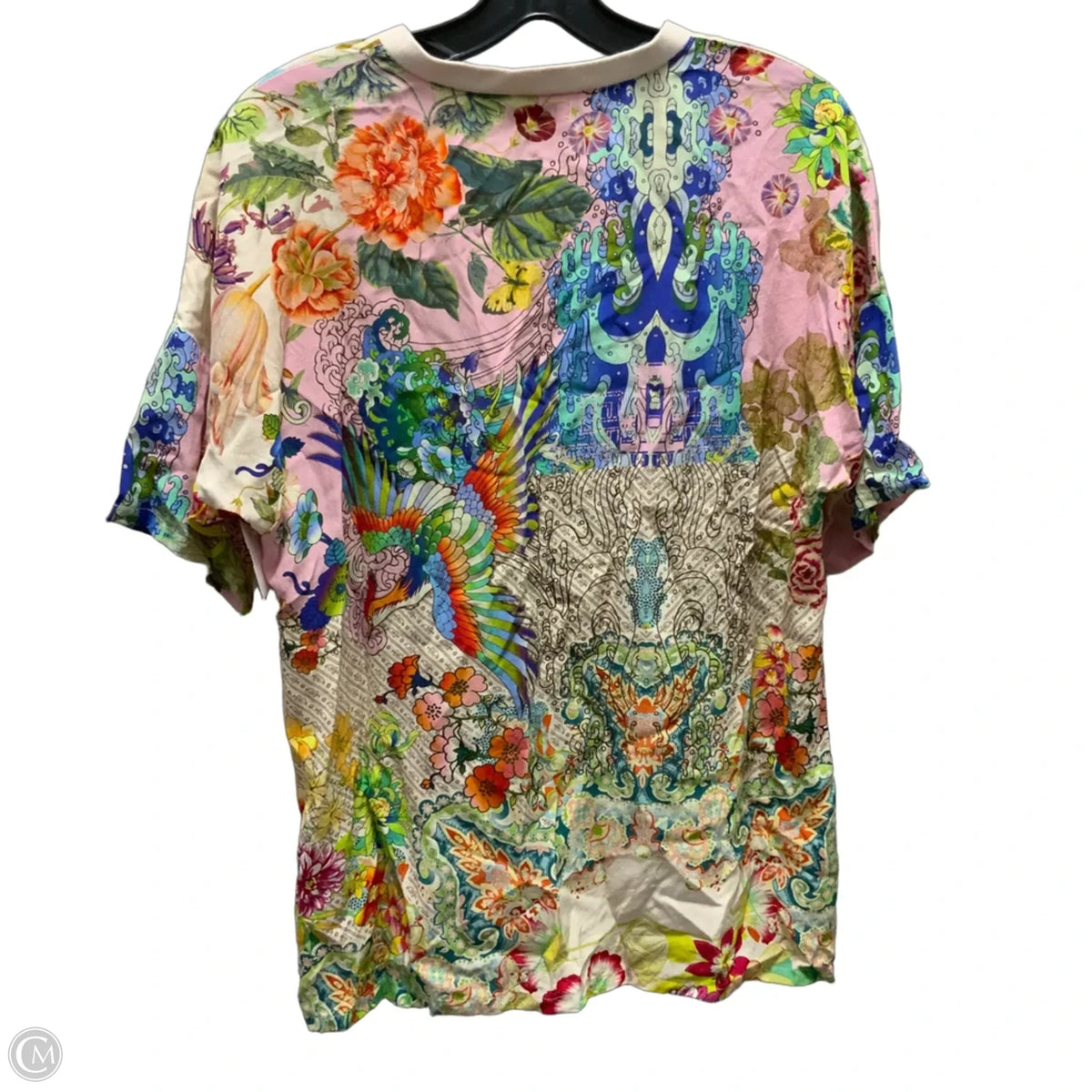 Top Short Sleeve By Johnny Was In Cream, Size: S