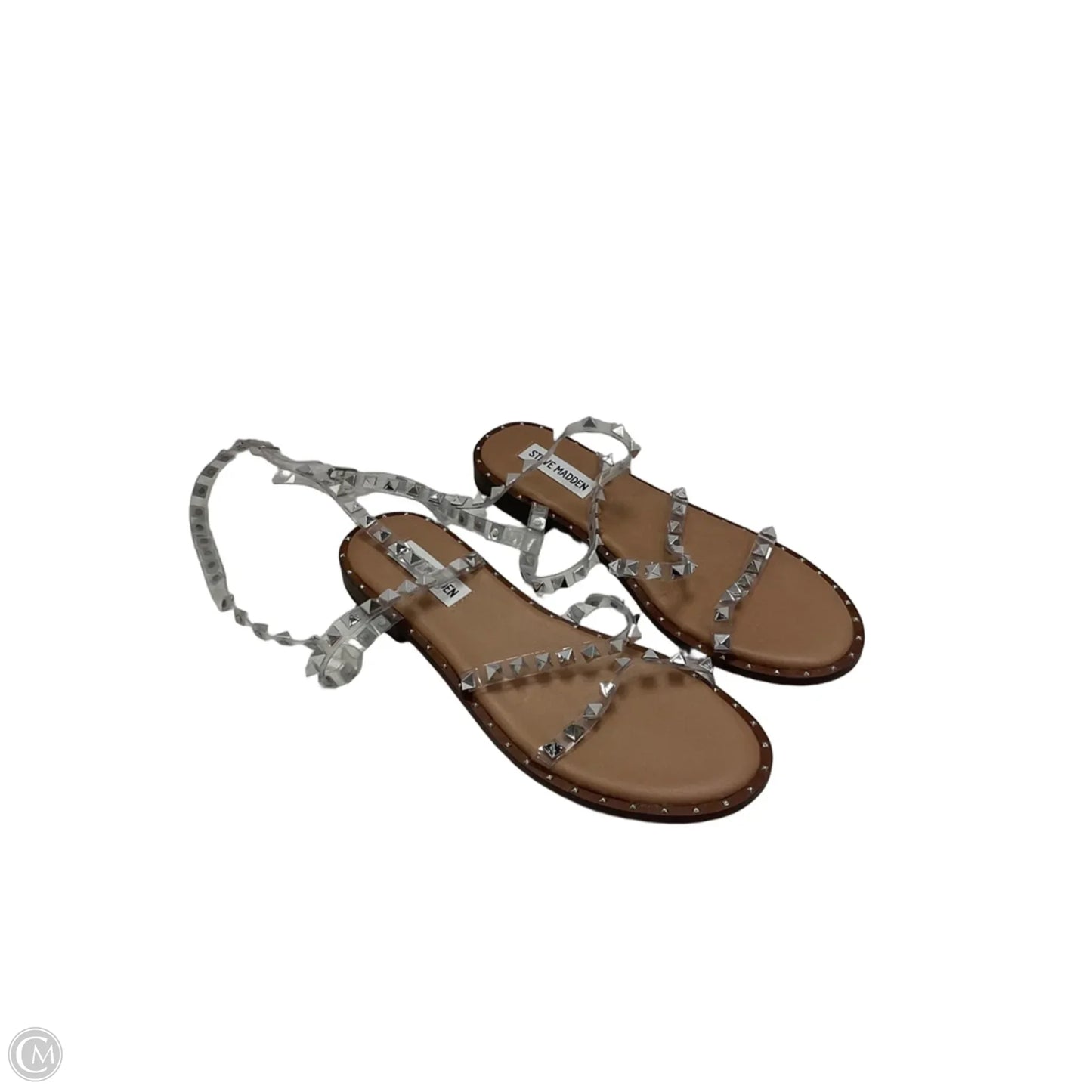 Sandals Flats By Steve Madden In Silver, Size: 7