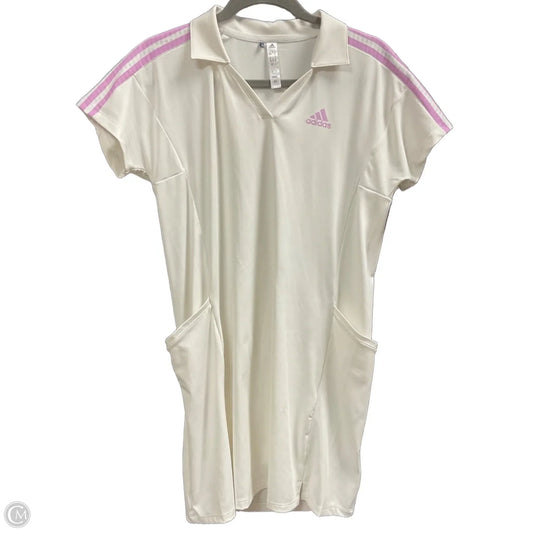 Dress Casual Midi By Adidas In White, Size: S