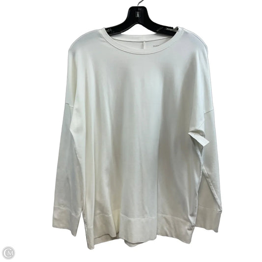 Top Long Sleeve Basic By Eileen Fisher In White, Size: M