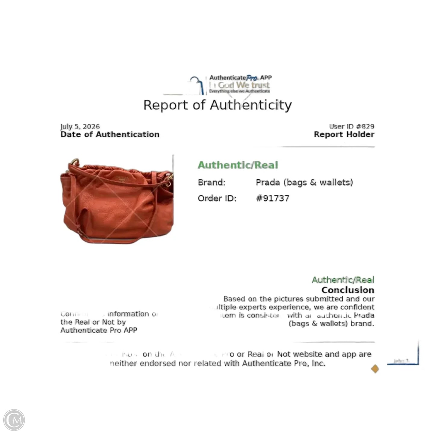 Handbag Luxury Designer By Prada, Size: Large