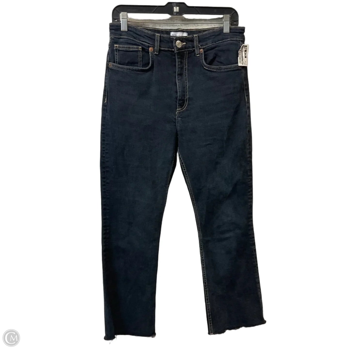 Jeans Cropped By Zara In Black Denim, Size: 10