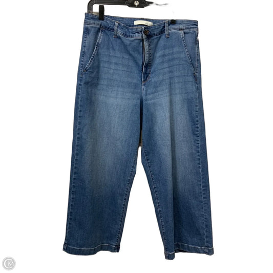 Jeans Wide Leg By Ella Moss In Blue Denim, Size: 14