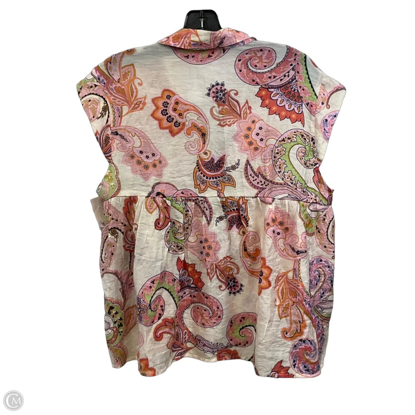 Blouse Short Sleeve By Thml In Pink, Size: Xs