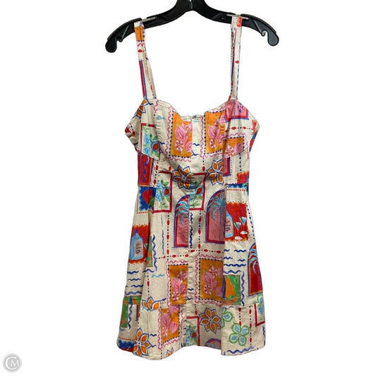 Dress Casual Short By Avec Les Filles In Red & Orange, Size: M