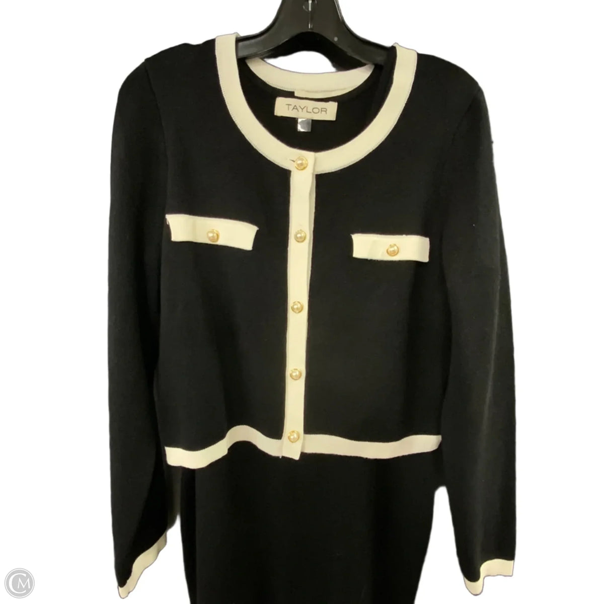 Dress Set 2pc By Taylor In Black, Size: L