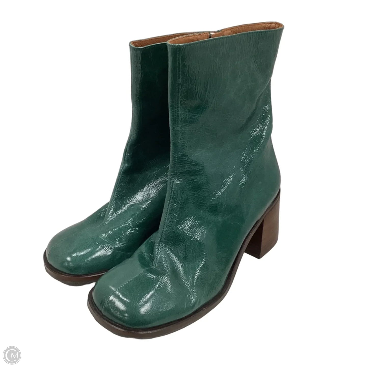 Boots Ankle Heels By Michele Lopriore In Green, Size: 10