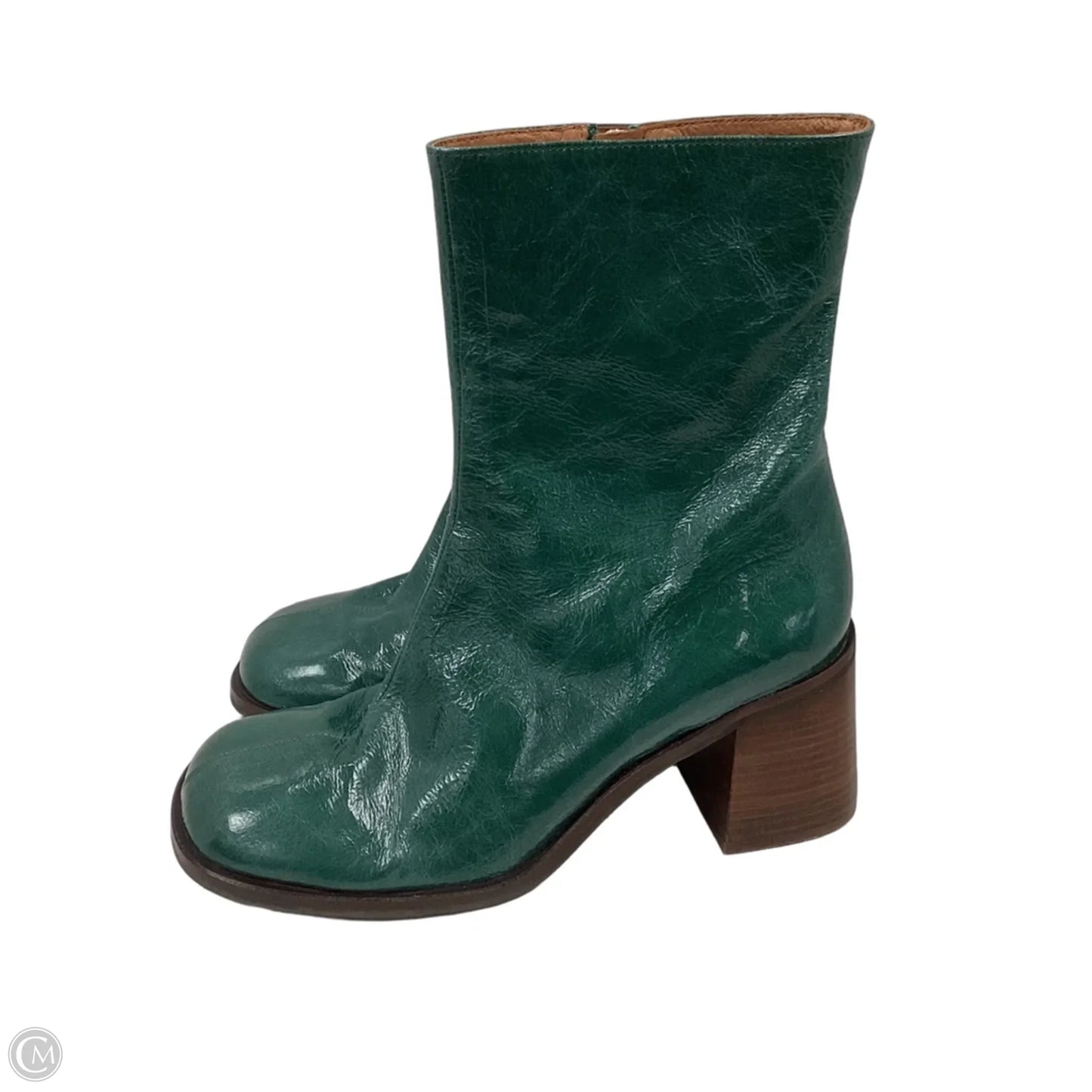 Boots Ankle Heels By Michele Lopriore In Green, Size: 10