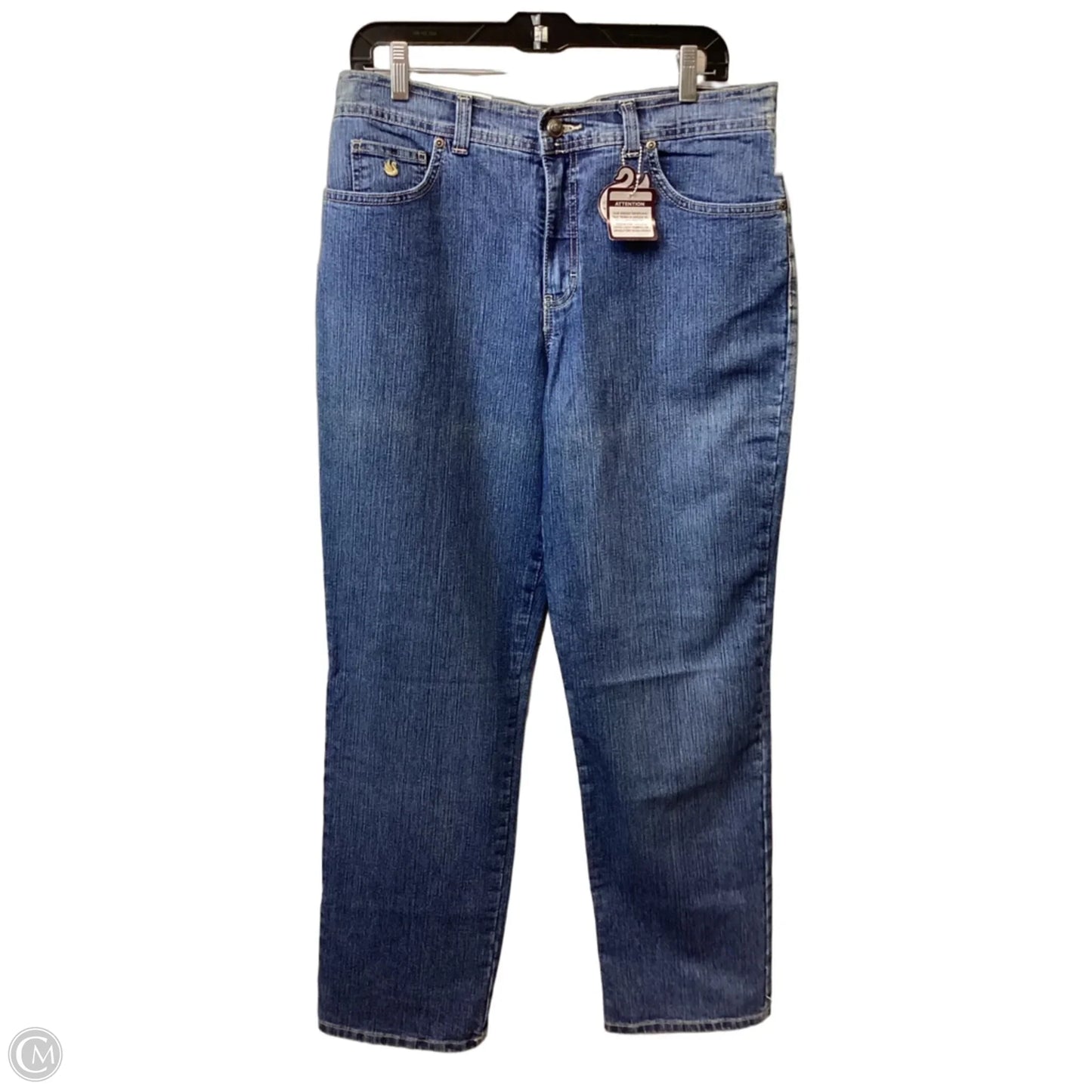 Jeans Straight By Gloria Vanderbilt In Blue Denim, Size: 12