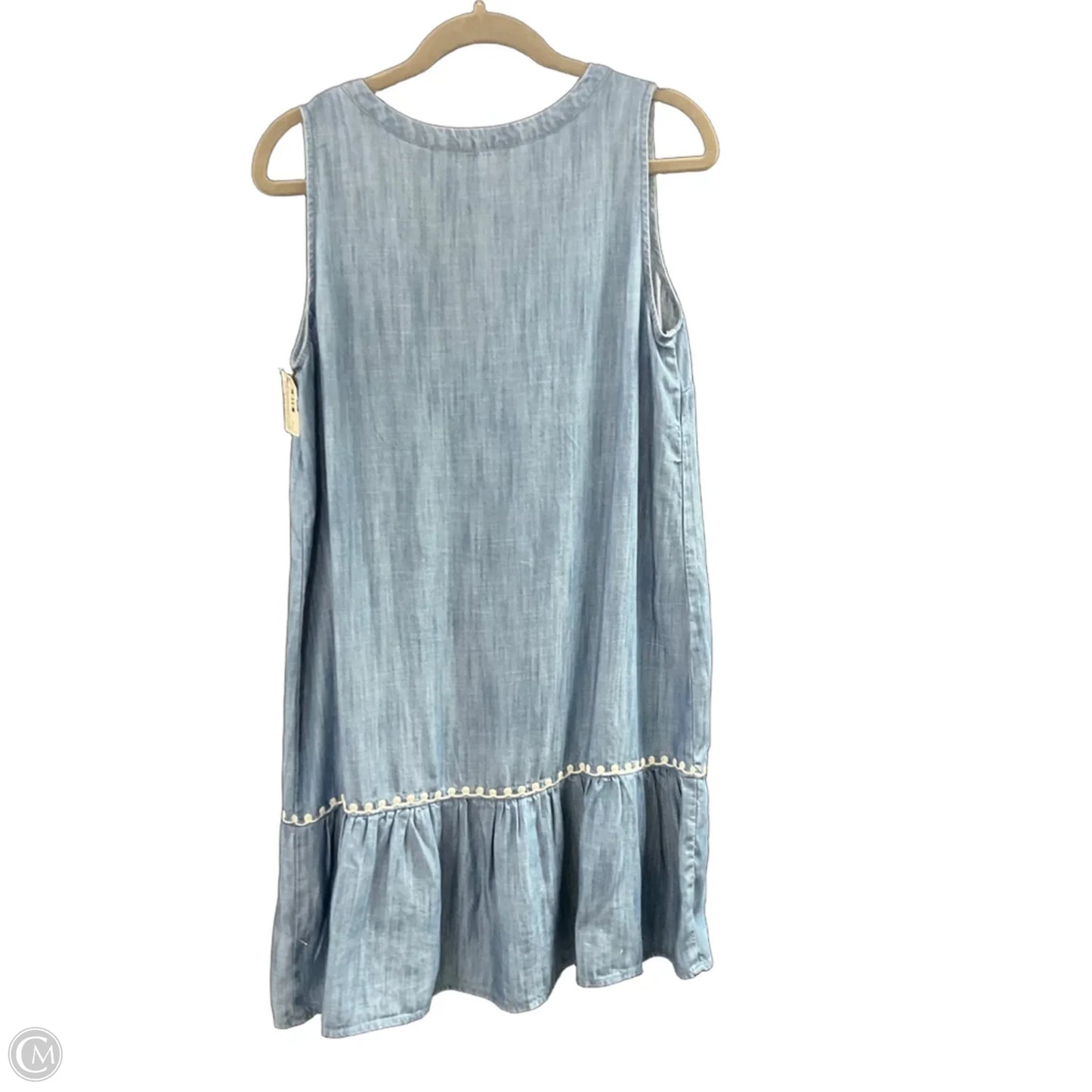 Dress Casual Midi By Talbots In Blue Denim, Size: Mp