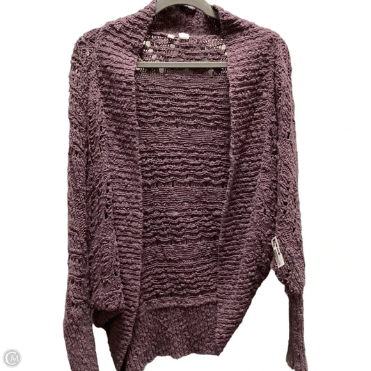 Sweater Cardigan By Moth In Purple, Size: L