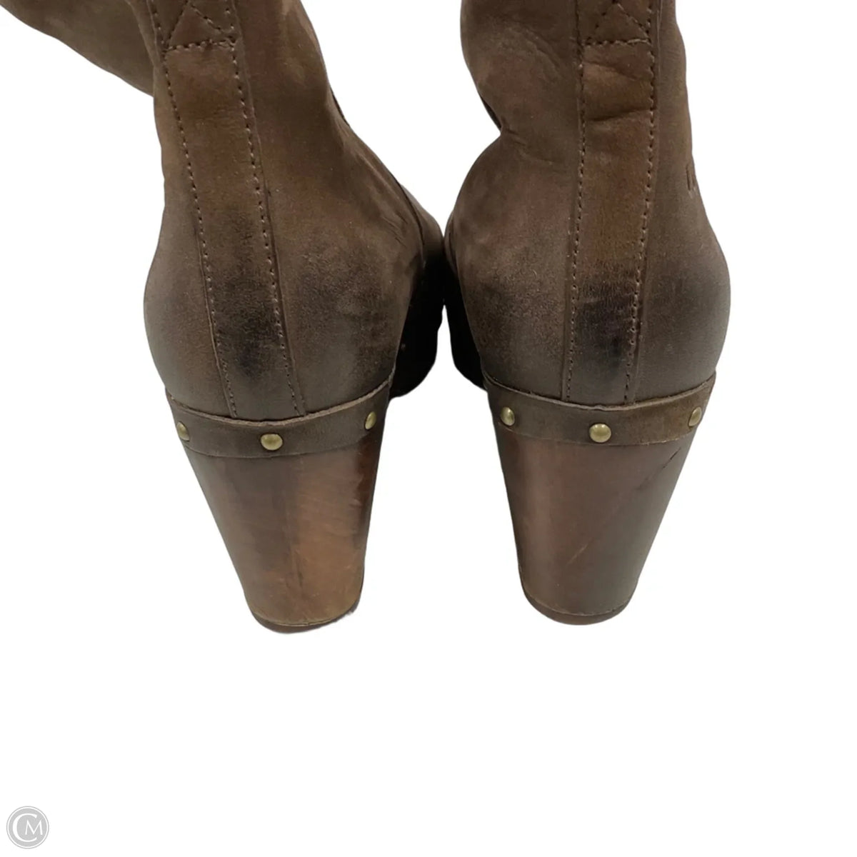 Boots Ankle Heels By Ugg In Brown, Size: 8