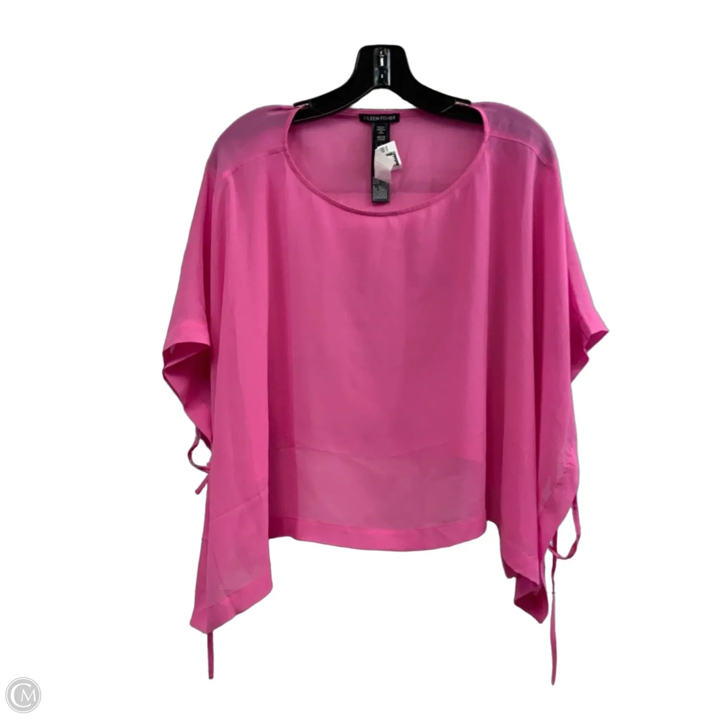 Top Short Sleeve Basic By Eileen Fisher In Pink, Size: Xs