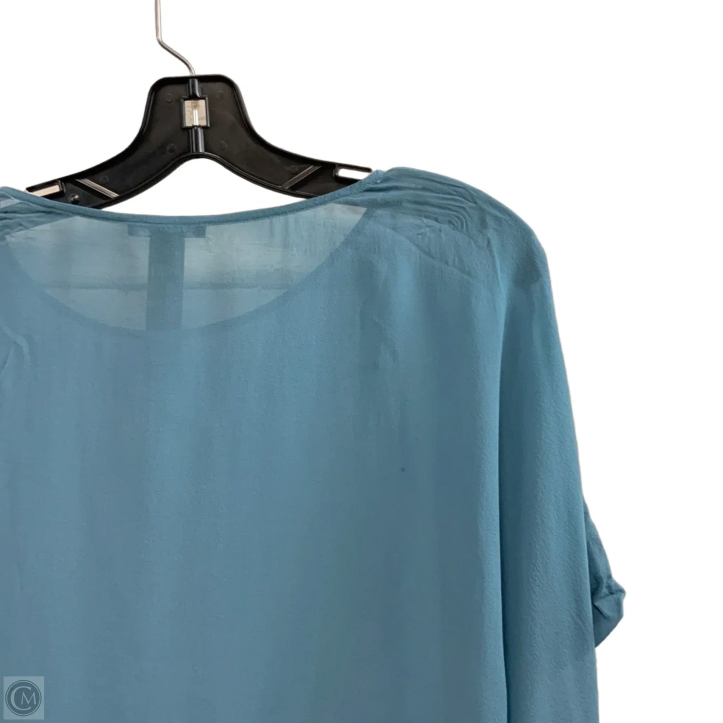 Top Short Sleeve Basic By Eileen Fisher In Blue, Size: S