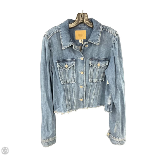 Jacket Denim By Paige In Blue Denim, Size: L