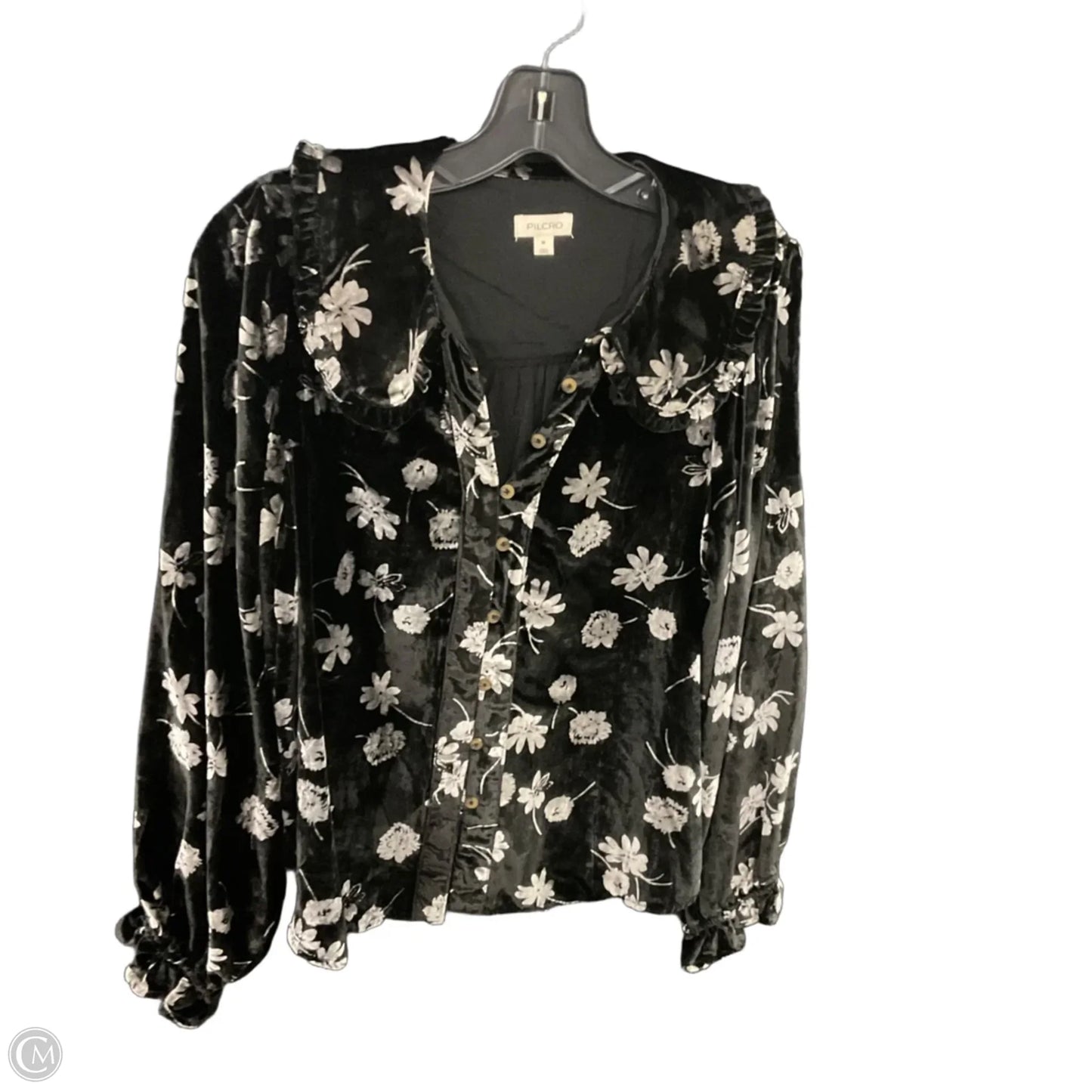 Blouse Long Sleeve By Pilcro In Black, Size: M