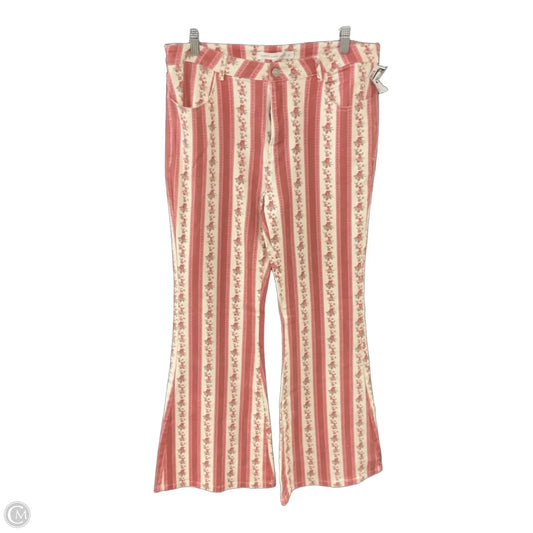 Jeans Flared By Altard State In Pink Denim, Size: L