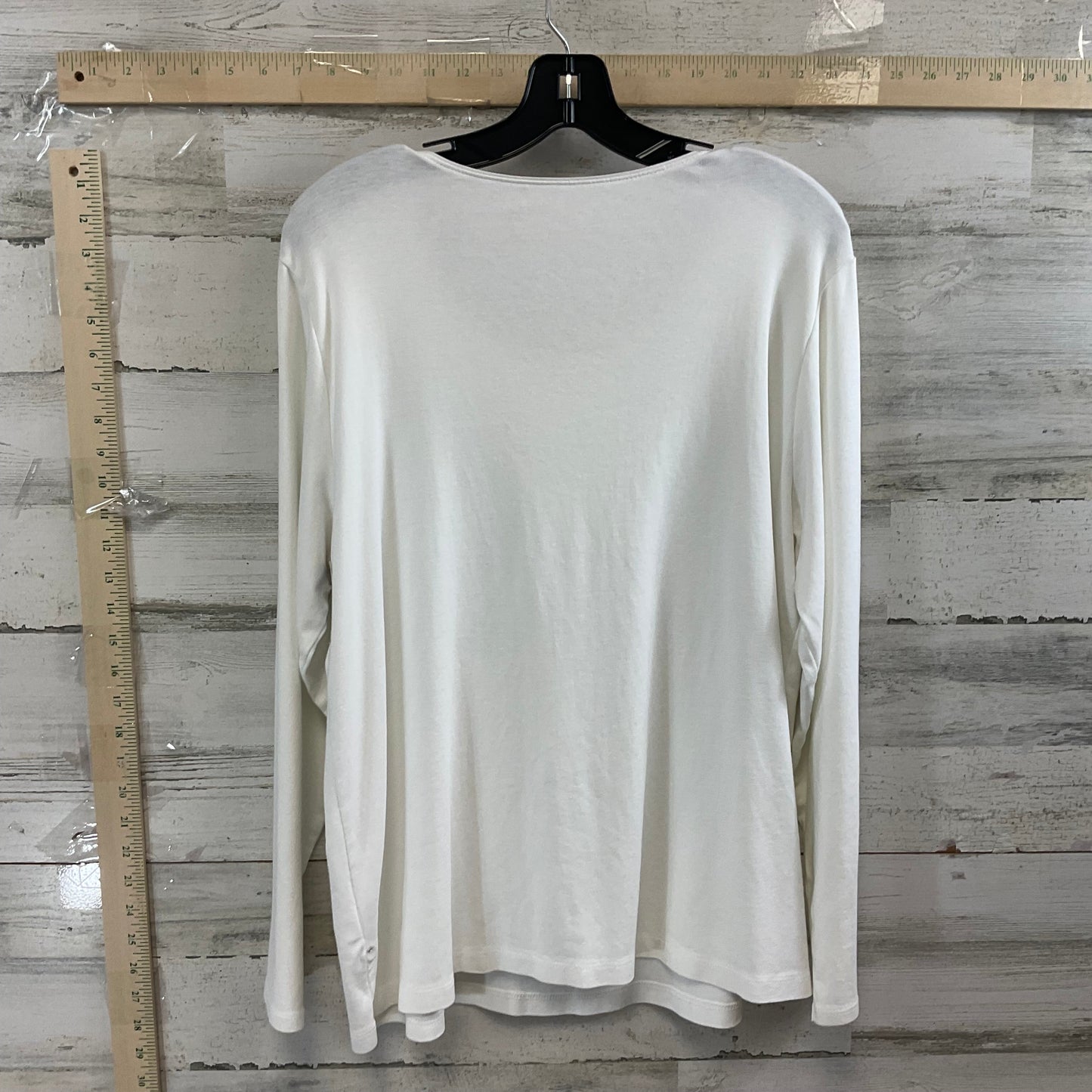 White Top Long Sleeve Basic J. Jill, Size 2x