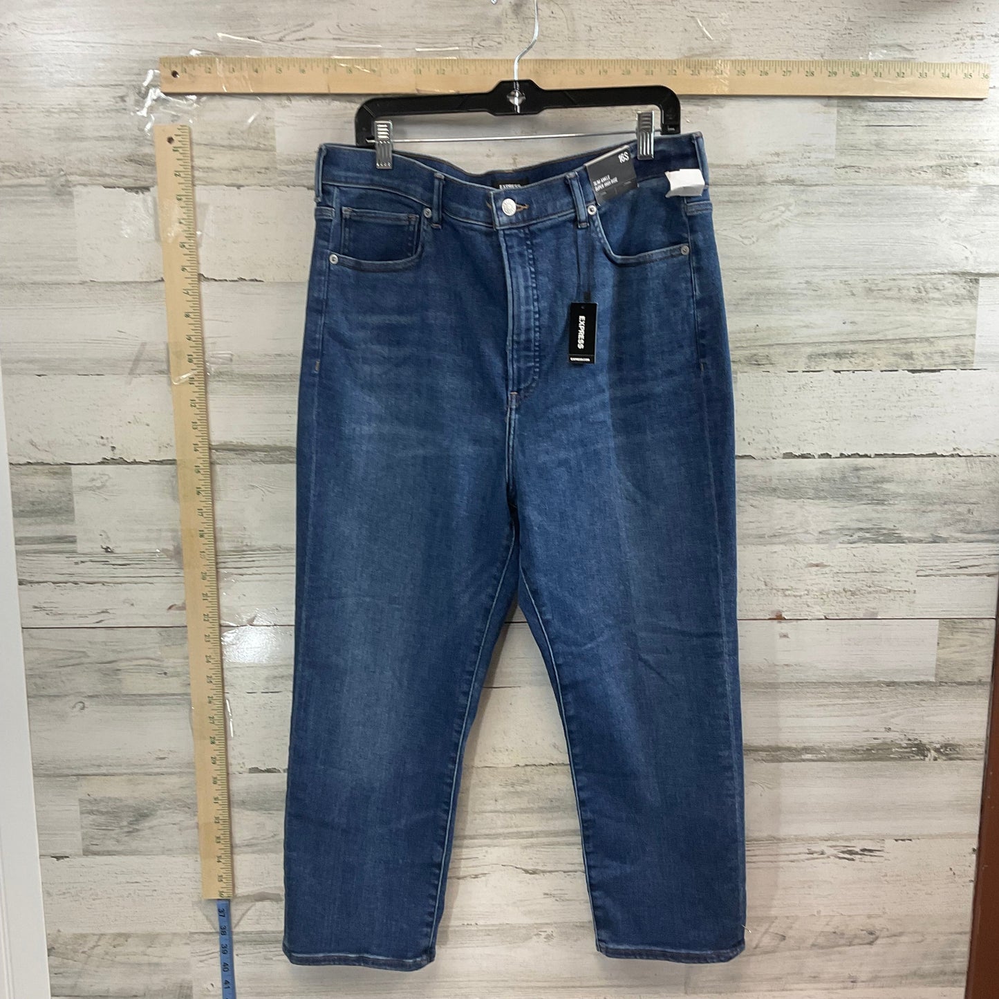 Blue Denim Jeans Straight Express, Size 16