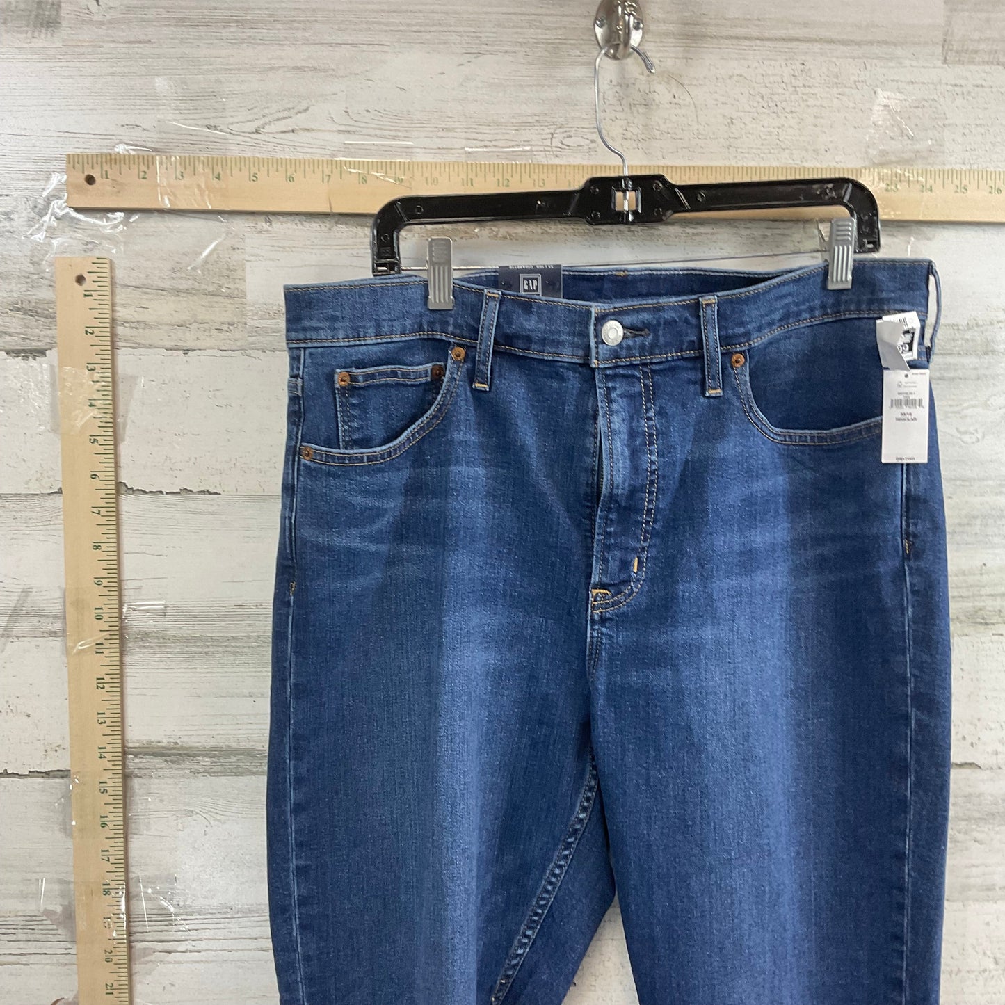 Blue Denim Jeans Straight Gap, Size 16