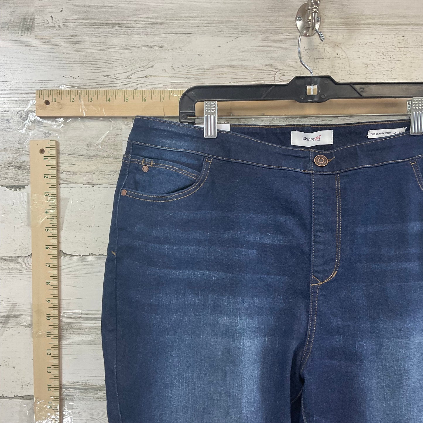 Blue Denim Jeans Cropped SKINNY GIRL, Size 20w