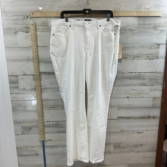 White Denim Jeans Boot Cut Not Your Daughters Jeans , Size 16