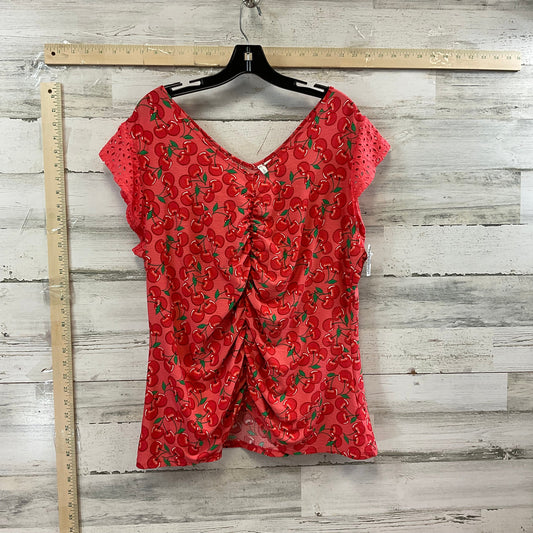 Red Top Short Sleeve Cato, Size Xl