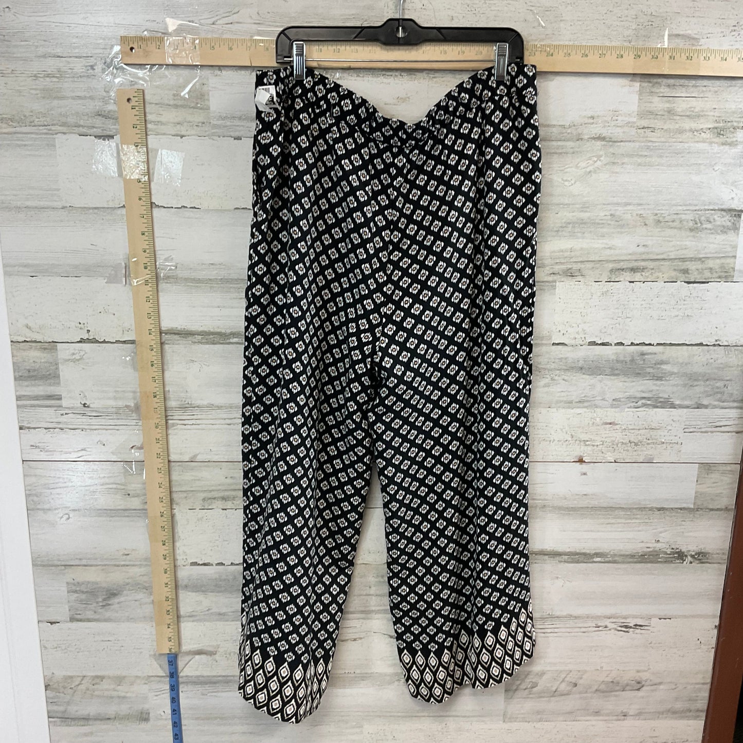 Black Pants Wide Leg Loft, Size Xl