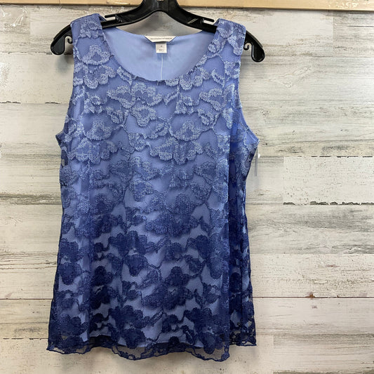 Blue Top Sleeveless Christopher And Banks, Size M