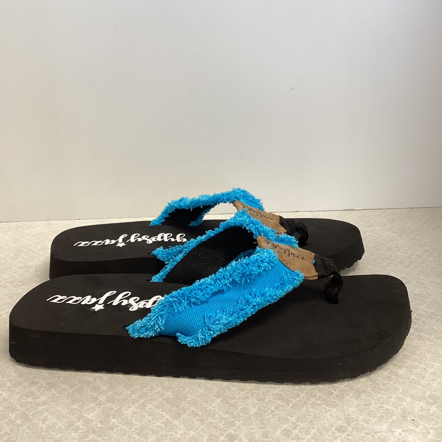 Black Sandals Flip Flops Gypsy Jazz Size 9.5