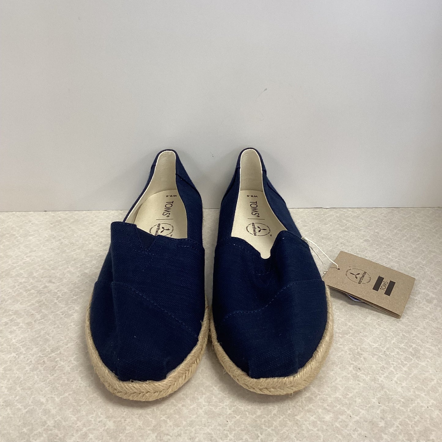 Blue Shoes Flats Toms, Size 9.5