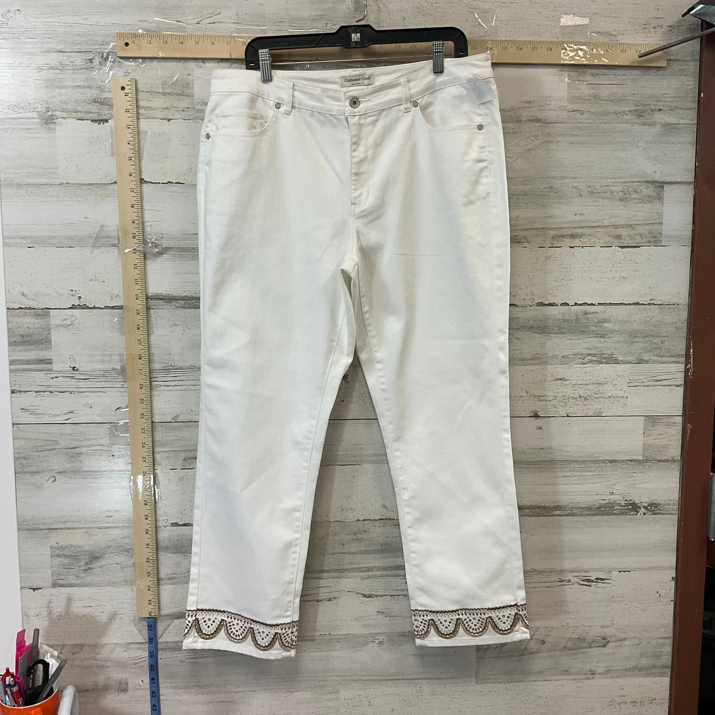 White Denim Jeans Straight Coldwater Creek, Size 16