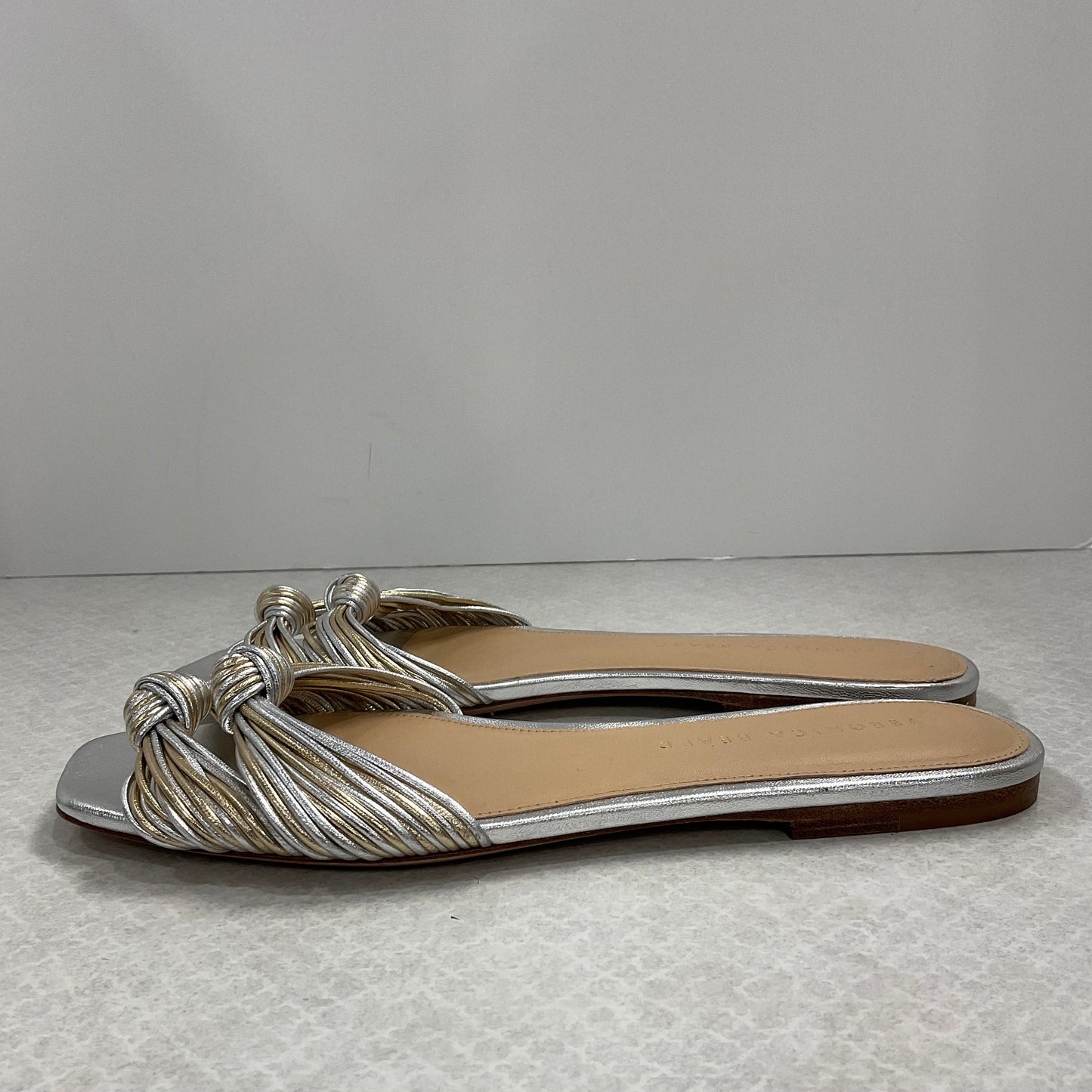 Silver Sandals Designer Veronica Beard, Size 7.5