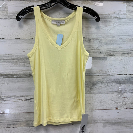 Yellow Top Sleeveless Basic Loft, Size Petite   S