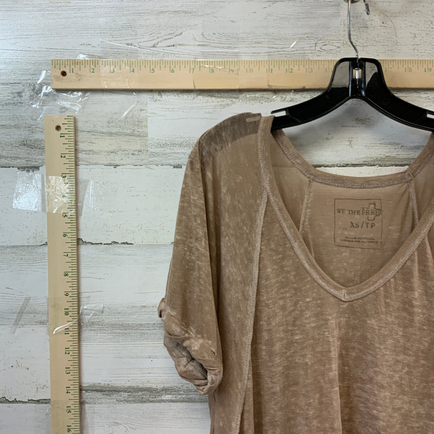 Brown Top Short Sleeve We The Free, Size Xs