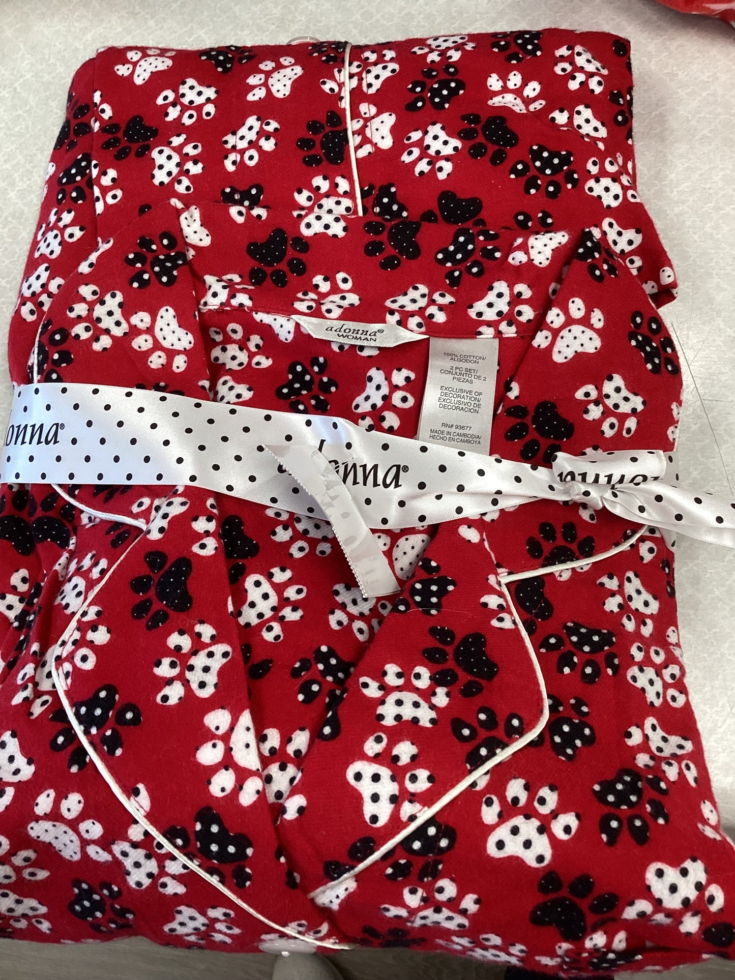 Pajamas 2pc By adonna In Red, Size: 2x