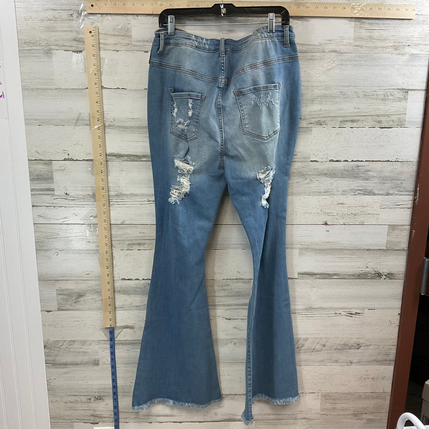 Blue Denim Jeans Flared THE MAP, Size 22