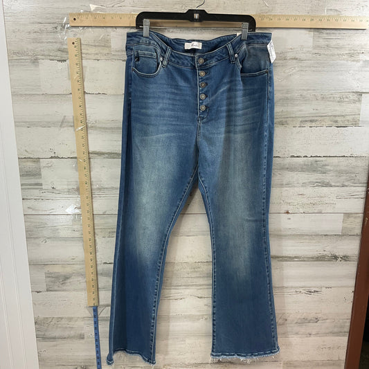 Blue Denim Jeans Flared Kancan, Size 20w