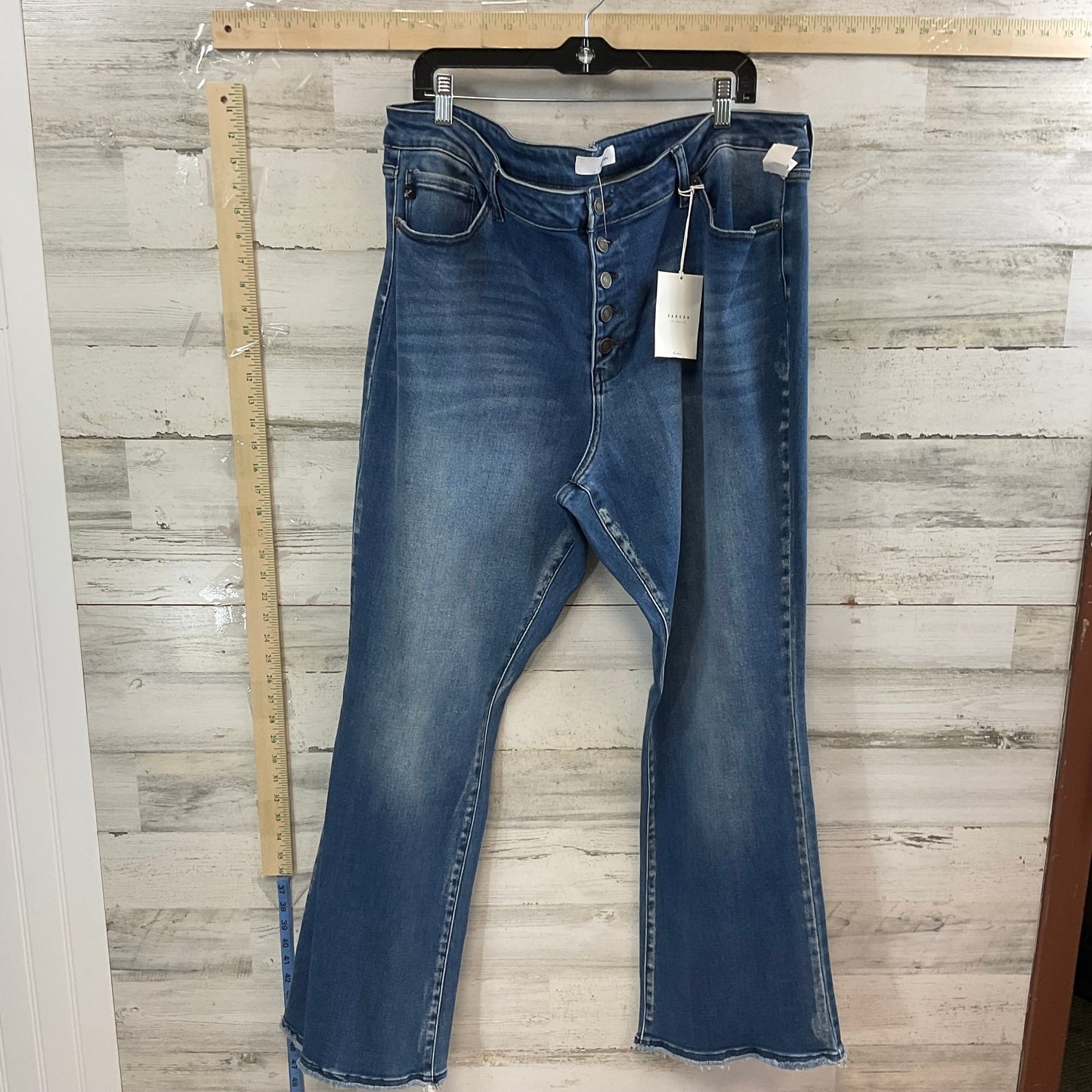 Blue Denim Jeans Flared Kancan, Size 22w