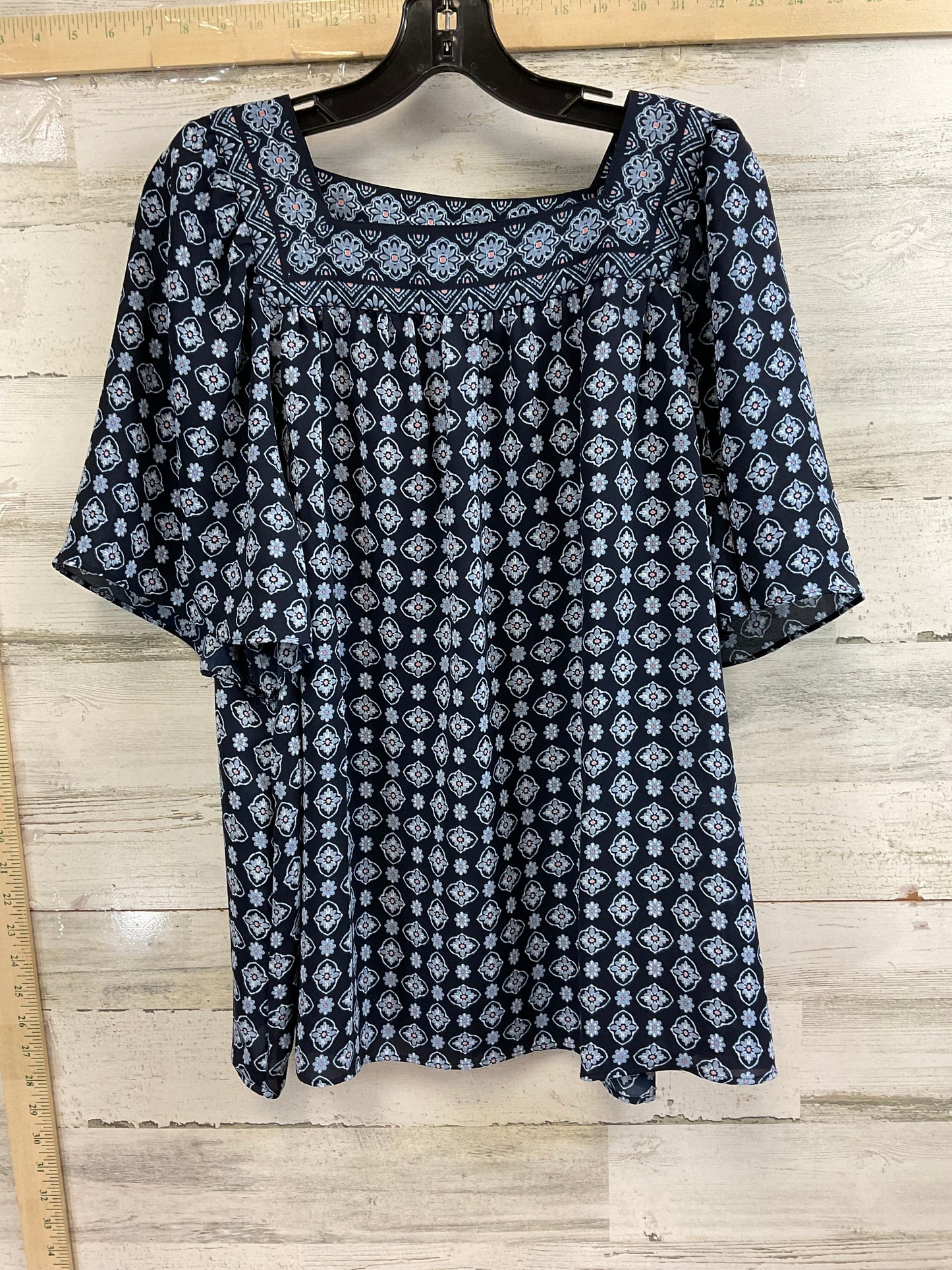 Blue Top Short Sleeve J. Jill, Size Xl