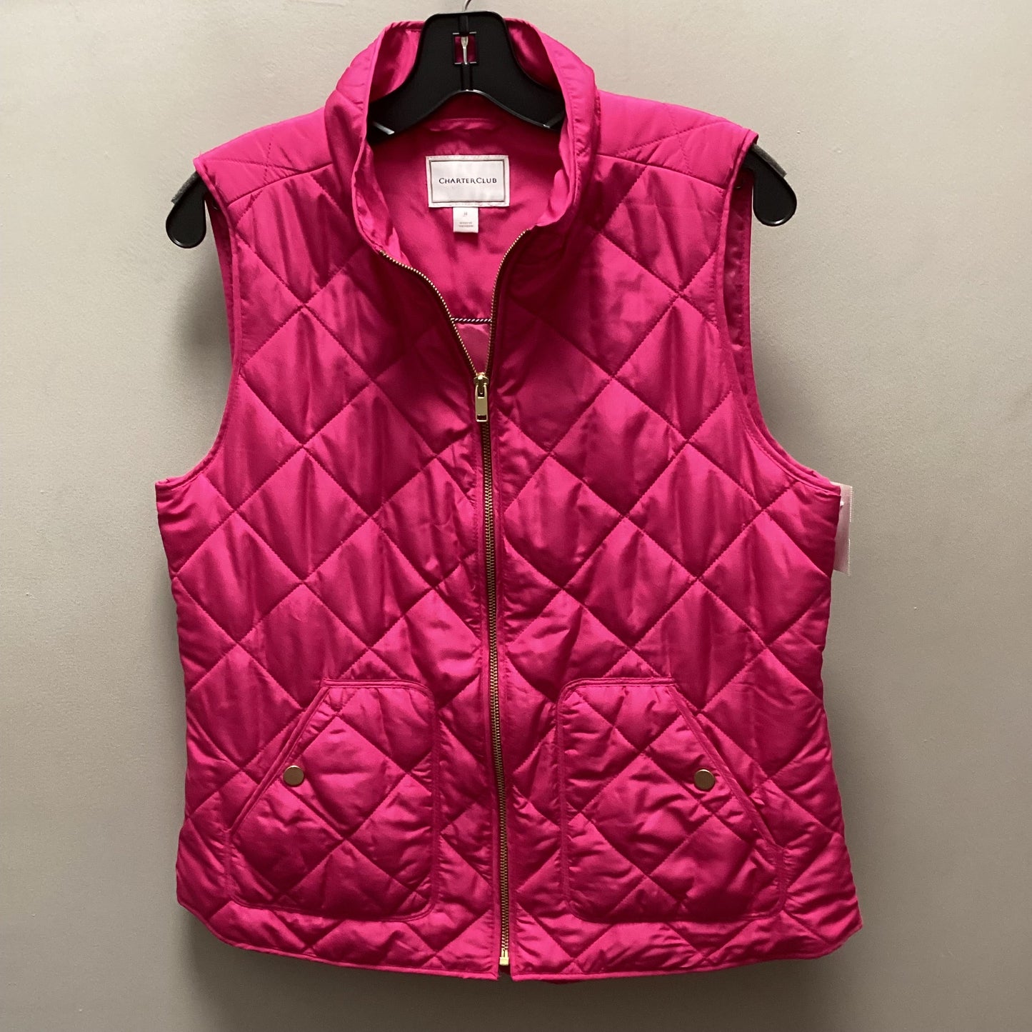 Vest Puffer & Quilted By Charter Club In Pink, Size: M