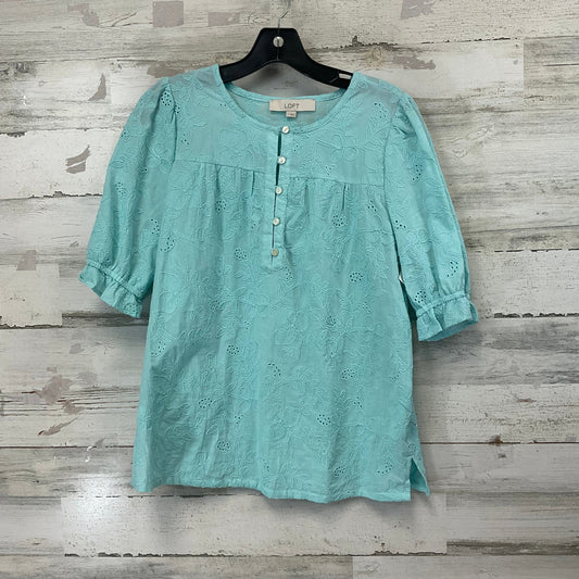 Top Short Sleeve By Loft In Blue, Size: S