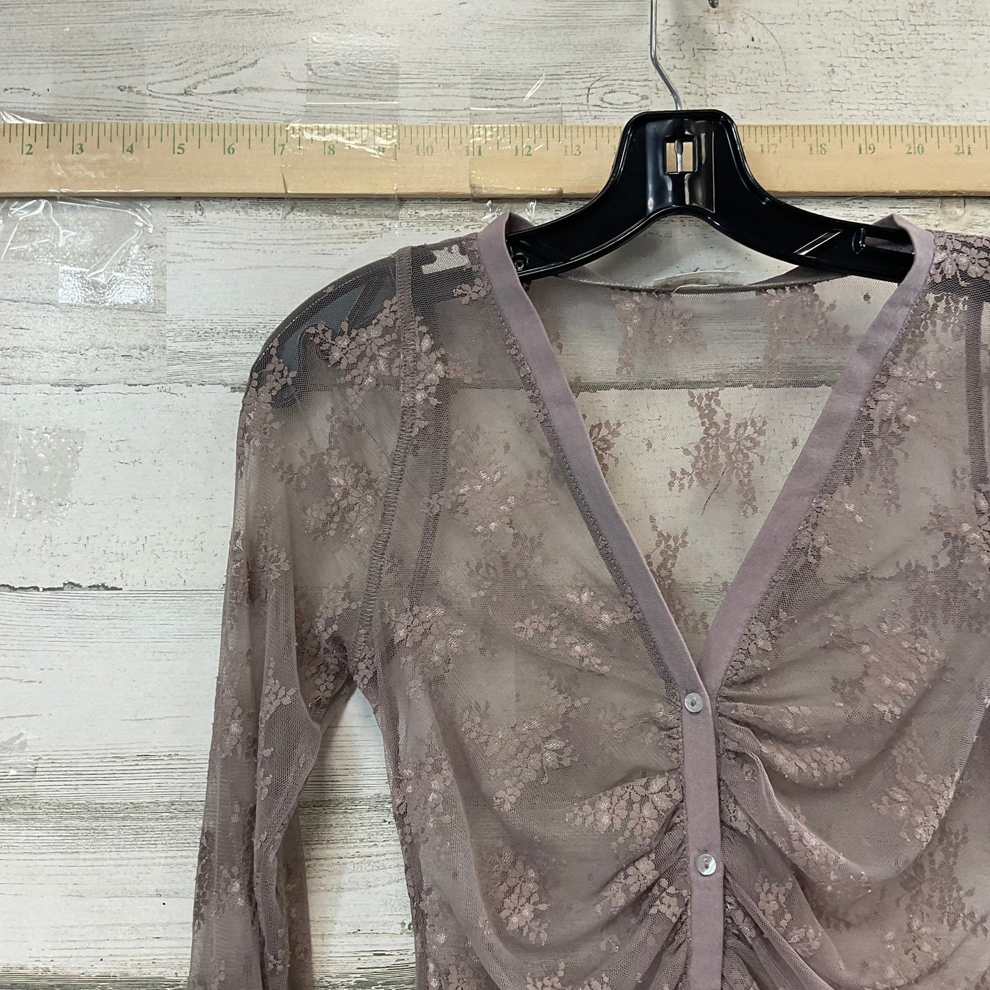 Brown Top Long Sleeve Free People, Size S