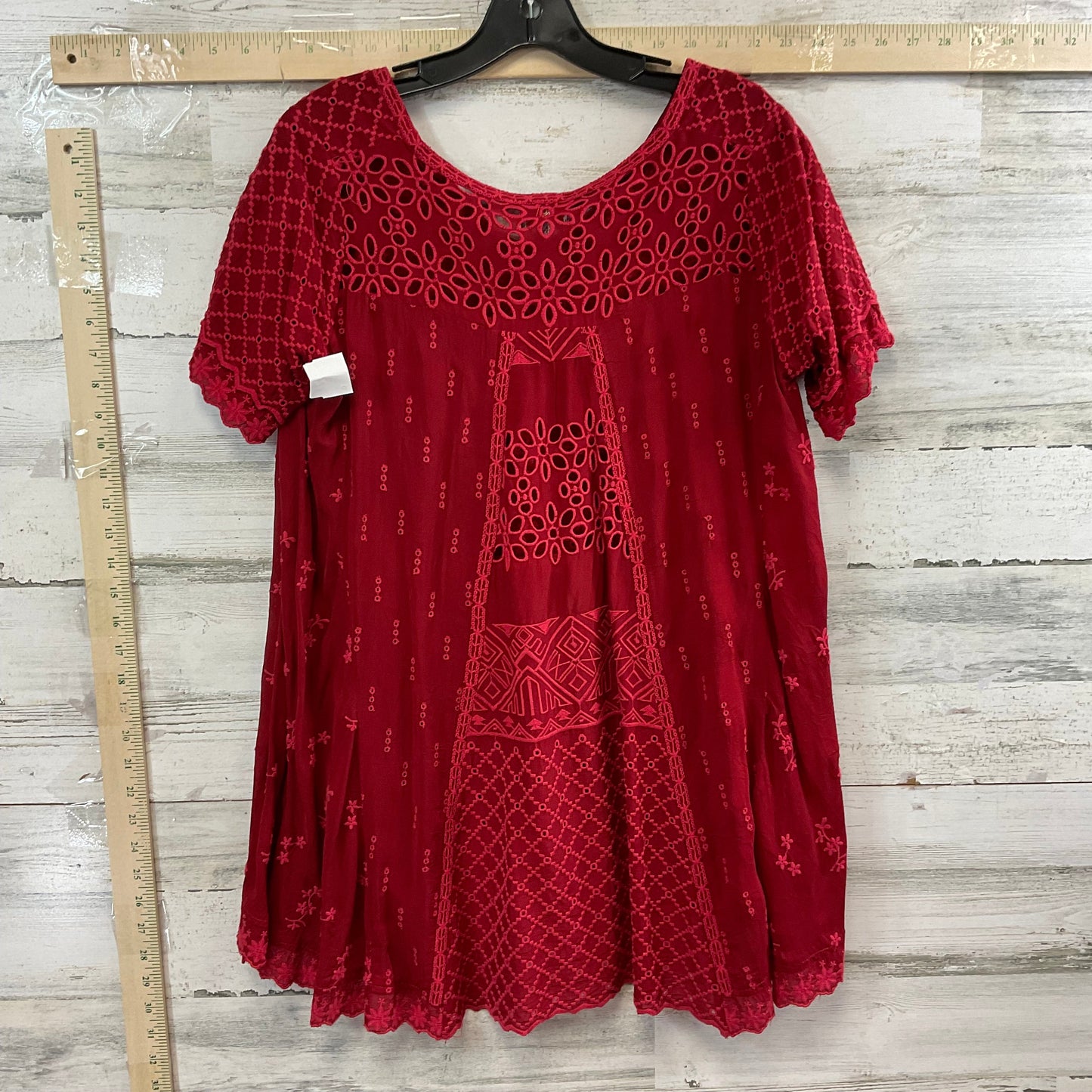 Red Top Short Sleeve Johnny Was, Size Xs