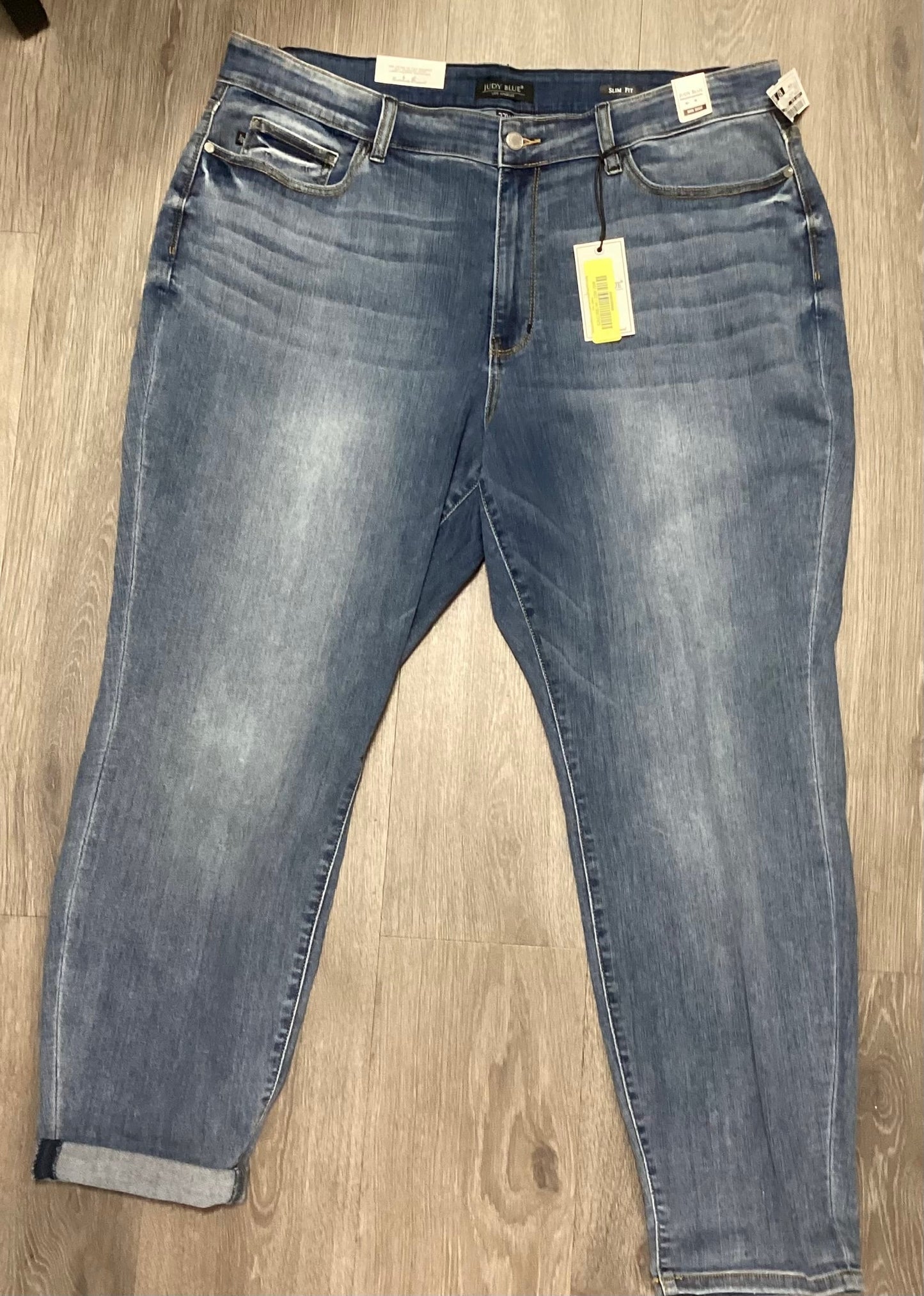 Jeans Straight By Judy Blue In Blue Denim, Size: 22w