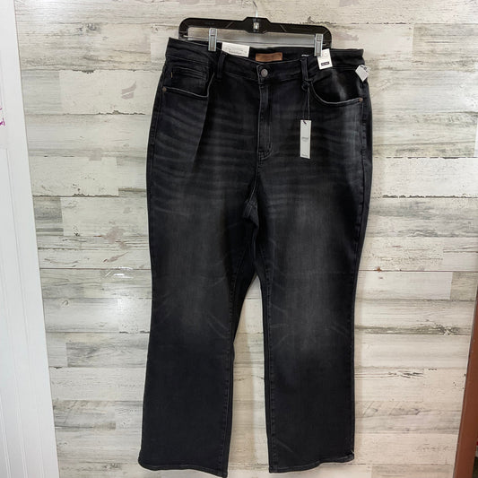 Jeans Straight By Judy Blue In Black Denim, Size: 22w