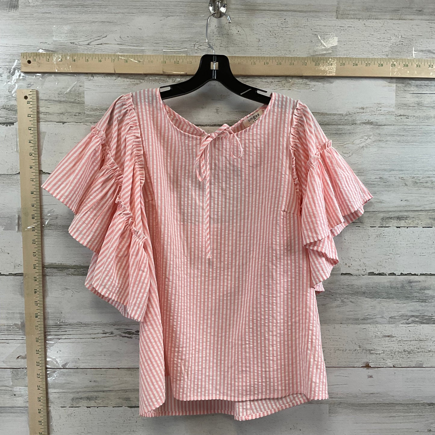 Top Short Sleeve By Umgee In Peach, Size: S