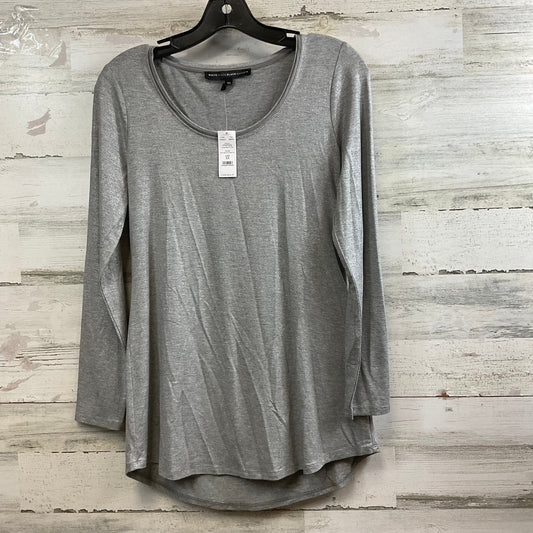 Top Long Sleeve By White House Black Market In Grey, Size: Xs