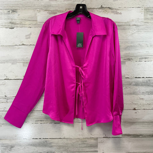 Blouse Long Sleeve By Wild Fable In Pink, Size: M