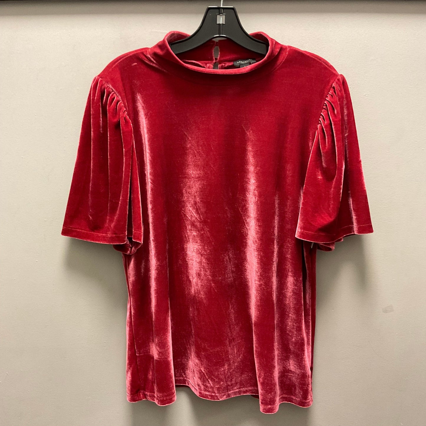 Top Short Sleeve By Ann Taylor In Red, Size: L